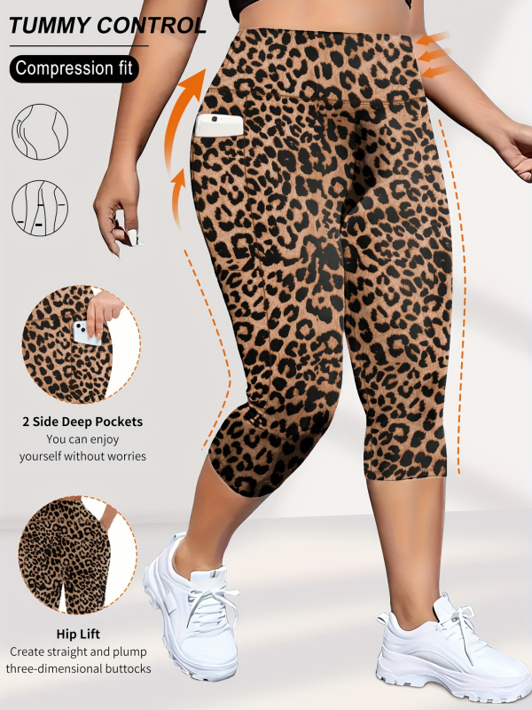 Sieviešu cargo bikses ar sānu kabatām, 3/4 garums, plaša piegriezuma siluets, polipropilēna materiāls