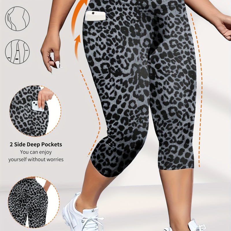 Sieviešu cargo bikses ar sānu kabatām, 3/4 garums, plaša piegriezuma siluets, polipropilēna materiāls