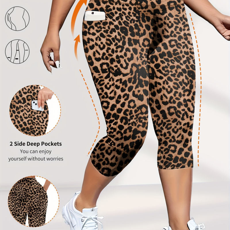 Sieviešu cargo bikses ar sānu kabatām, 3/4 garums, plaša piegriezuma siluets, polipropilēna materiāls