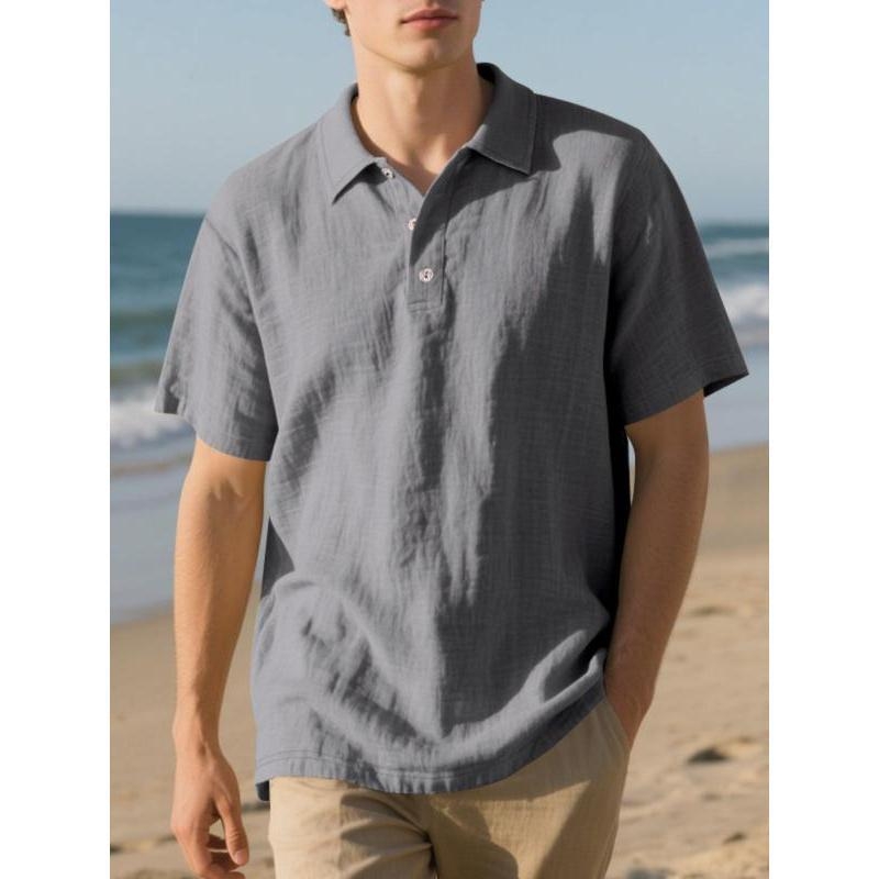 Tricou polo în dungi, mâneci lungi, croială lejeră, broderie