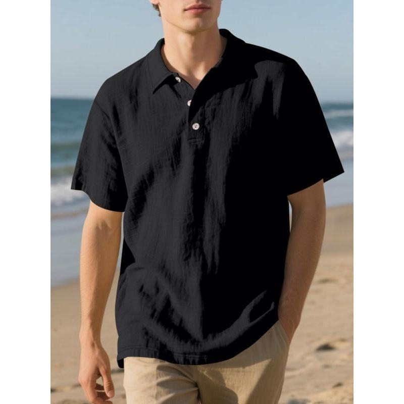 Tricou polo în dungi, mâneci lungi, croială lejeră, broderie
