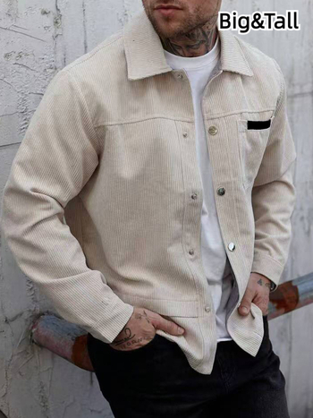 Corduroy pikkade varrukatega särk laepellõlike kraega, 100% polüester, sügisel-talvis igapäevane rõivas