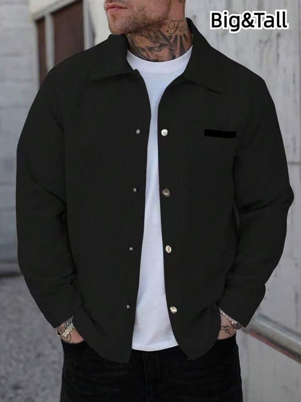 Corduroy pikkade varrukatega särk laepellõlike kraega, 100% polüester, sügisel-talvis igapäevane rõivas