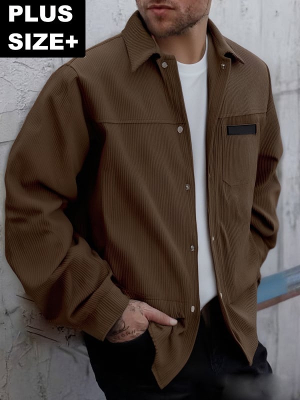 Corduroy pikkade varrukatega särk laepellõlike kraega, 100% polüester, sügisel-talvis igapäevane rõivas