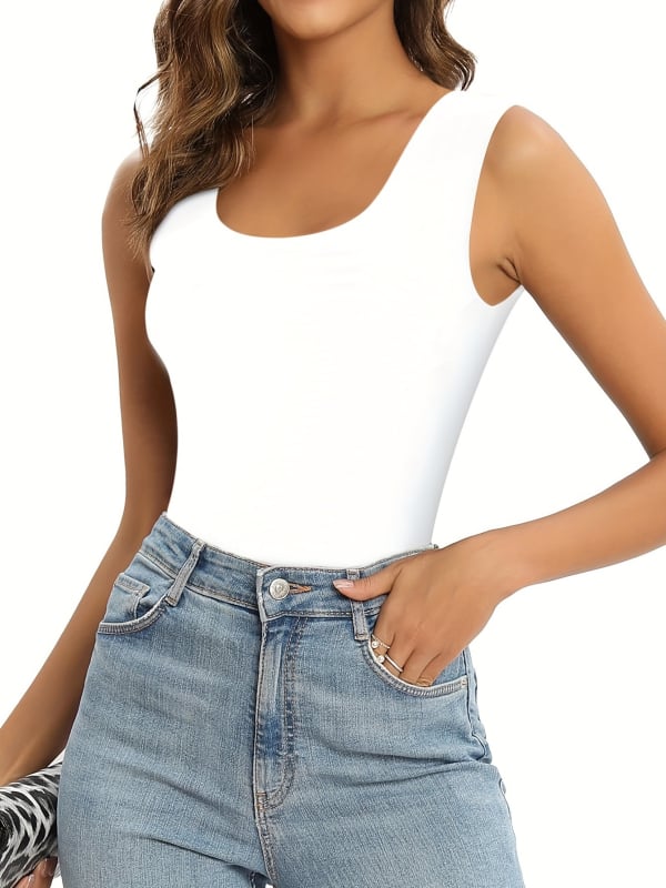 Formuojantis tank-topas su pilvo juosta, Modal audinys; medvilnės sudėtis <30%; Žiema 2024