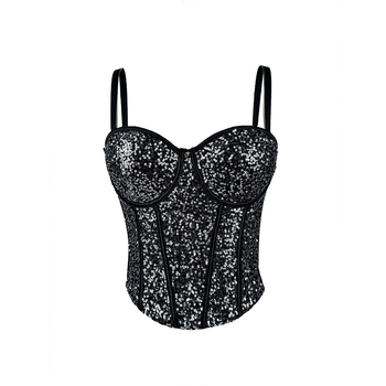 Čipkasti tube top, Slim fit, Mikroelastičnost, Odvojive naramenice, Sling stil