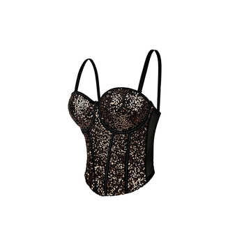 Čipkasti tube top, Slim fit, Mikroelastičnost, Odvojive naramenice, Sling stil