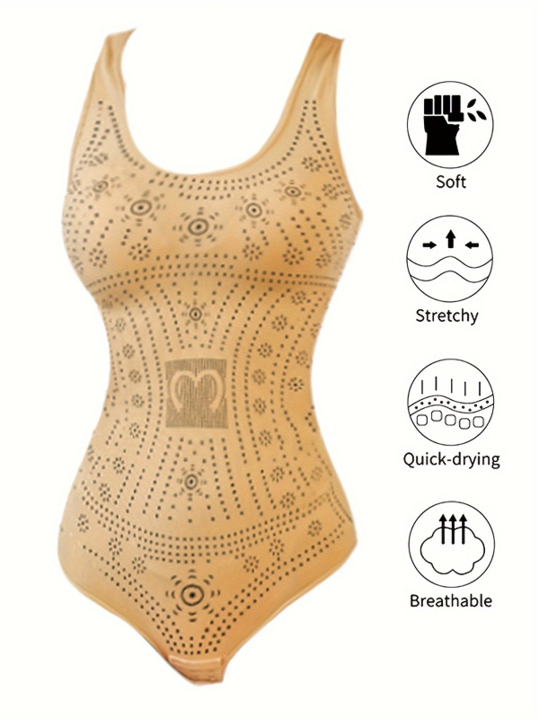 Sieviešu formējošs bodijs ar augstu jostu un vēdera kontrolei, Harajuku stils, 3/4 piedurknes, chenille-spandex audums