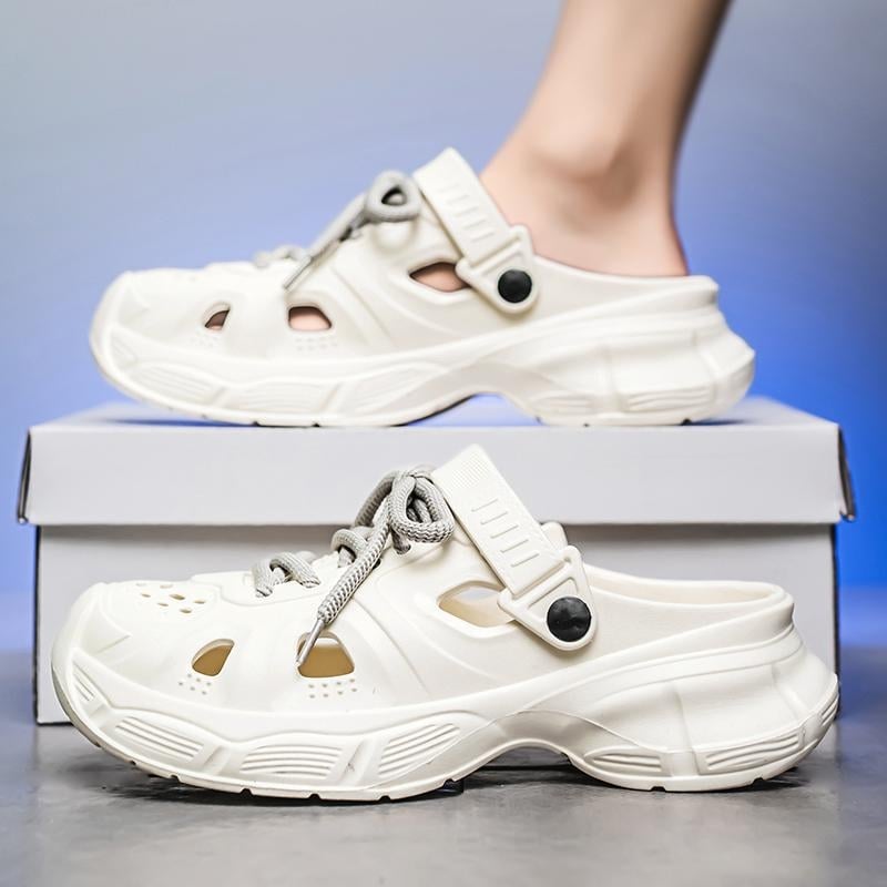 Férfi Waffle cipő, lélegző, felsőrész kevert anyagú, bőr orr-rész, 3-5 cm sarok, nyár