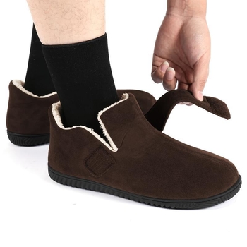 Meeste memory foam sussid Velcro kinnitusega, ülemine osa Xi shi samet, tald kanepist, täiskasvanutele