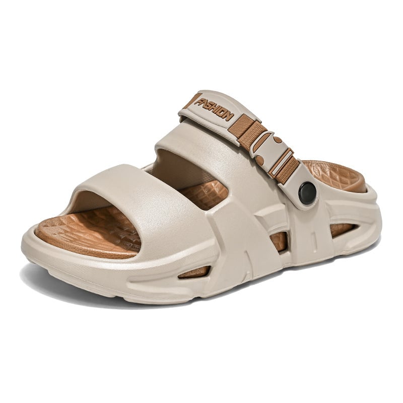 Мъжки летни джапанки с дебела подметка, нехлъзгаща се конструкция, EVA горна част и EVA подметка, инжекционно формована подметка, лесно обуване