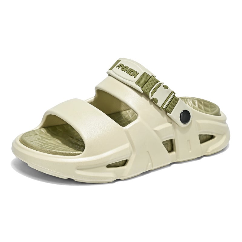 Мъжки летни джапанки с дебела подметка, нехлъзгаща се конструкция, EVA горна част и EVA подметка, инжекционно формована подметка, лесно обуване