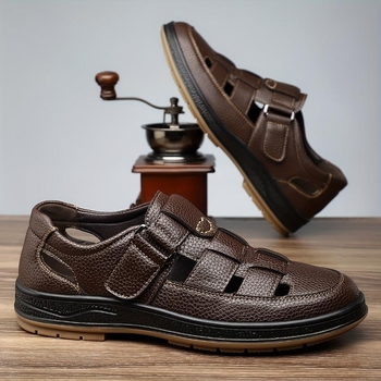 Meeste avatud varvastega hingavad sandaalid, sportlik stiil; ülemine osa: Shih tzu; talla: kanep; talla paksus: 0–3 cm; lame talla; 2024 kevad