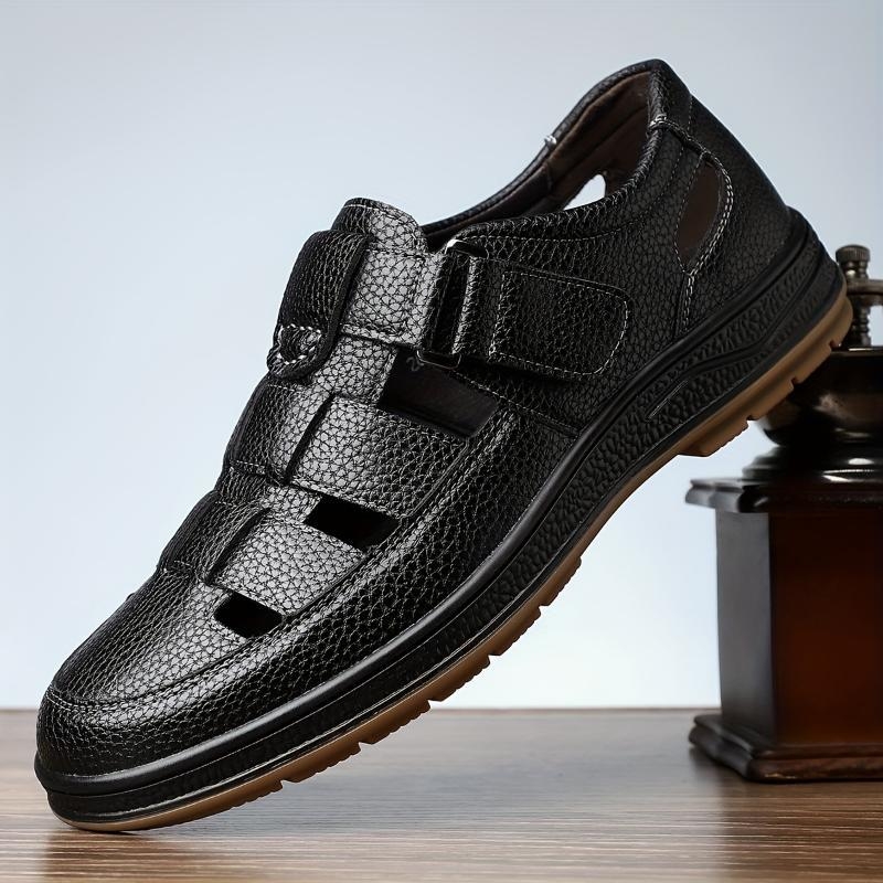 Meeste avatud varvastega hingavad sandaalid, sportlik stiil; ülemine osa: Shih tzu; talla: kanep; talla paksus: 0–3 cm; lame talla; 2024 kevad