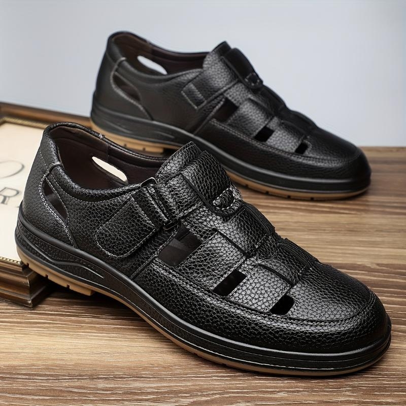 Meeste avatud varvastega hingavad sandaalid, sportlik stiil; ülemine osa: Shih tzu; talla: kanep; talla paksus: 0–3 cm; lame talla; 2024 kevad