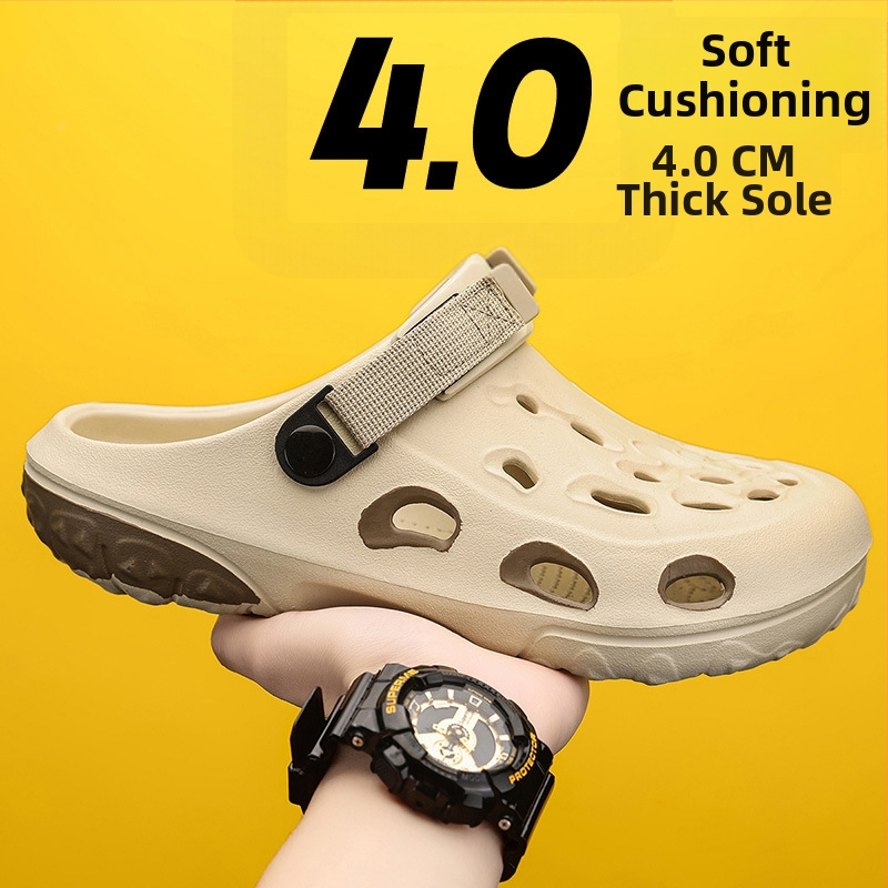 Vyriški EVA slip-on sandalai – kvėpuojantys vasaros kasdieniniai sandalai su 4 cm padu