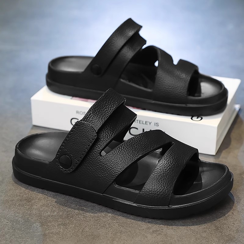 Vyriski korėjietiško stile sandalai su atveriamu pirštu, EVA viršus ir padas, PU įdėklas