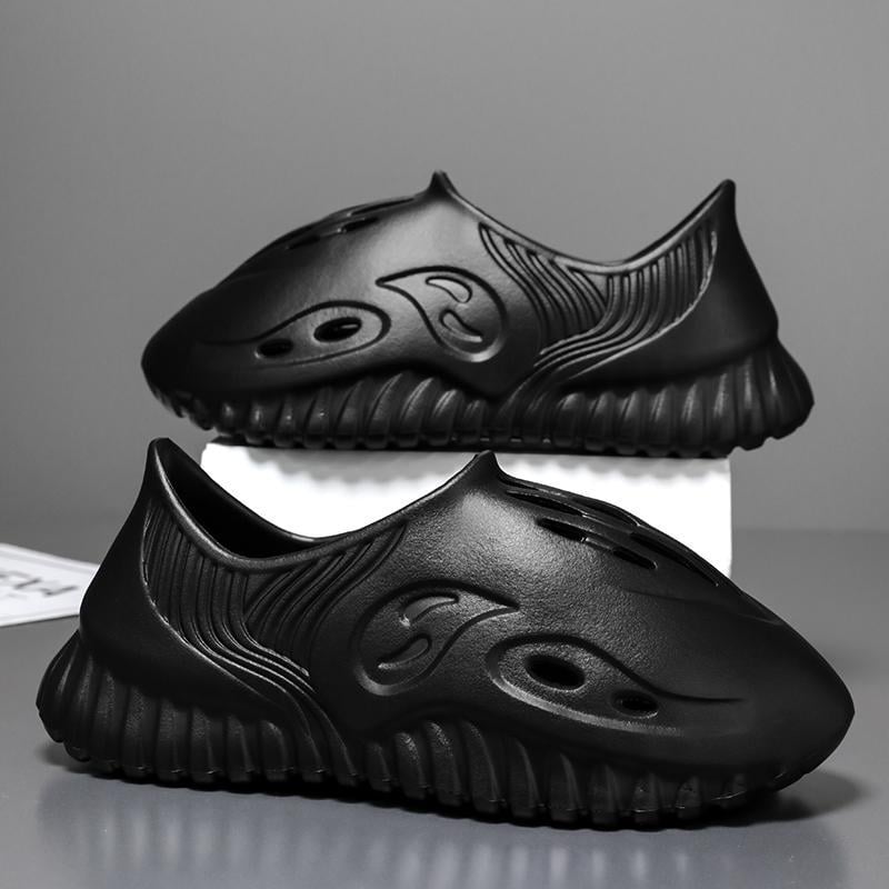 Meeste jõekäigu jalatsid, kummist tald, kerge, pealiskate segatud materjalidest, suletud varvas