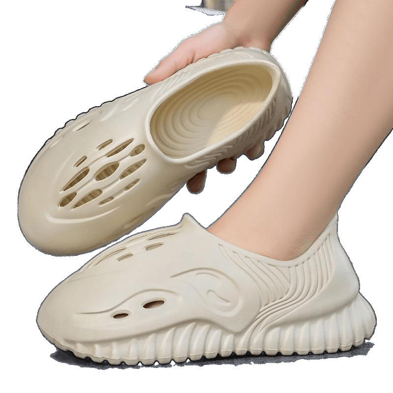 Meeste jõekäigu jalatsid, kummist tald, kerge, pealiskate segatud materjalidest, suletud varvas