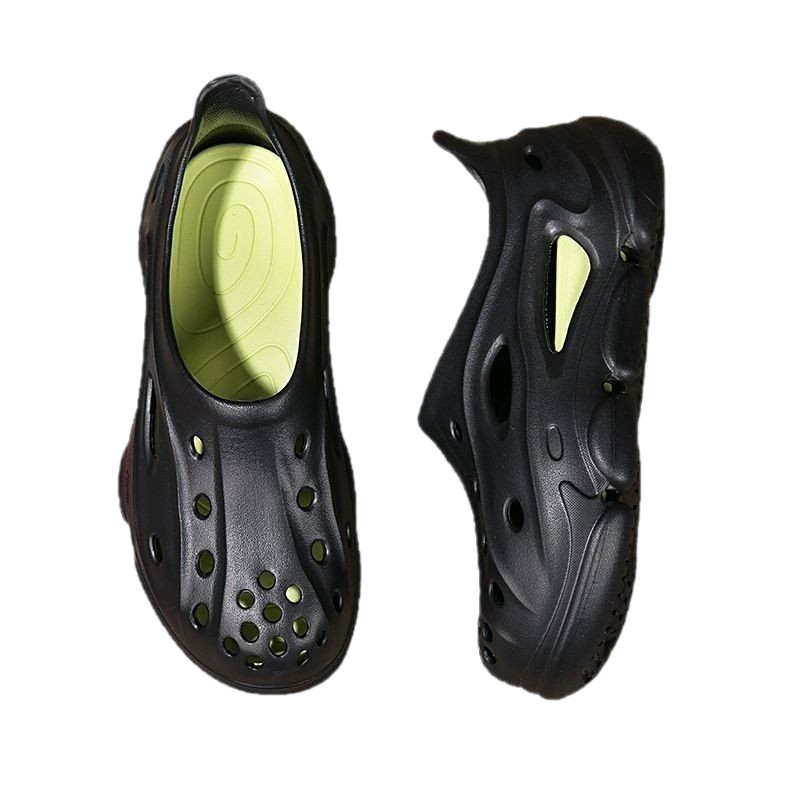 Vyriski EVA pliažo sandalai: lengvi, kvėpuojantys, uždaras pirštas, storesnis padas 3,5 cm