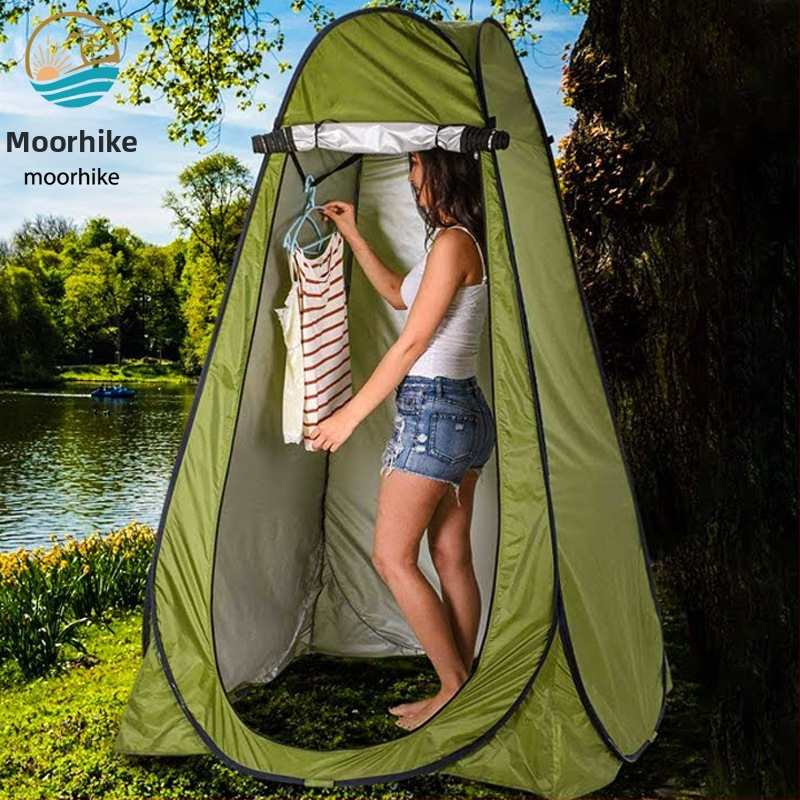 Išorinė nešiojama greitai atsidaranti palapinė dušai ir apsirengimui, vienos kambario išdėstymas, atsparumas vandeniui <1000 mm, 170T sidabro poliesterio audinys, pritaikoma