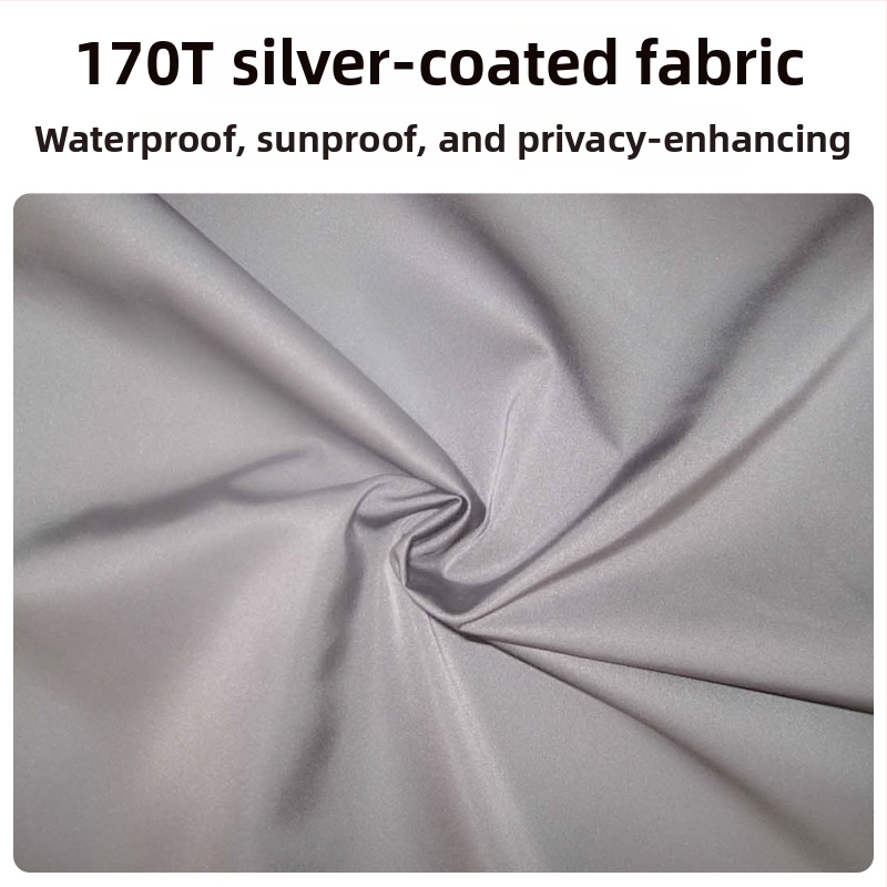 Išorinė nešiojama greitai atsidaranti palapinė dušai ir apsirengimui, vienos kambario išdėstymas, atsparumas vandeniui <1000 mm, 170T sidabro poliesterio audinys, pritaikoma