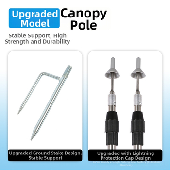 Izvelkams nerūsējošā tērauda jumta atbalsta stabs ar zemes enkuru — uzlabota, biezāka versija