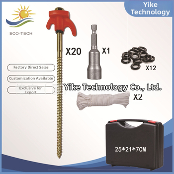 Sraigtiniai palapinės kuolai su pasukama plastine galvute, iš žemojo anglies plieno, fluorescenciniai