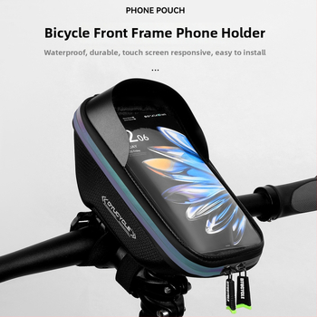 Dtucycle EVA kietojo korpuso dviračio vairo krepšys, atsparus vandeniui, atšvaitinis, telefono kišenė su jutikliniu ekranu