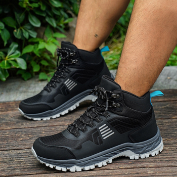 Vyriski žygio bateliai pavasario–rudens sezonai, vandeniui atsparūs, neslystantys, tvarūs, viršus: oda-drobė-oda, padas: guma