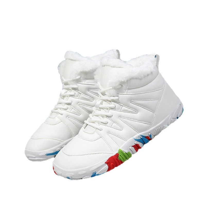 Ženske zimske čizme s PU gornjim dijelom, pamuk u unutrašnjosti, gumom na potplati, niski pet