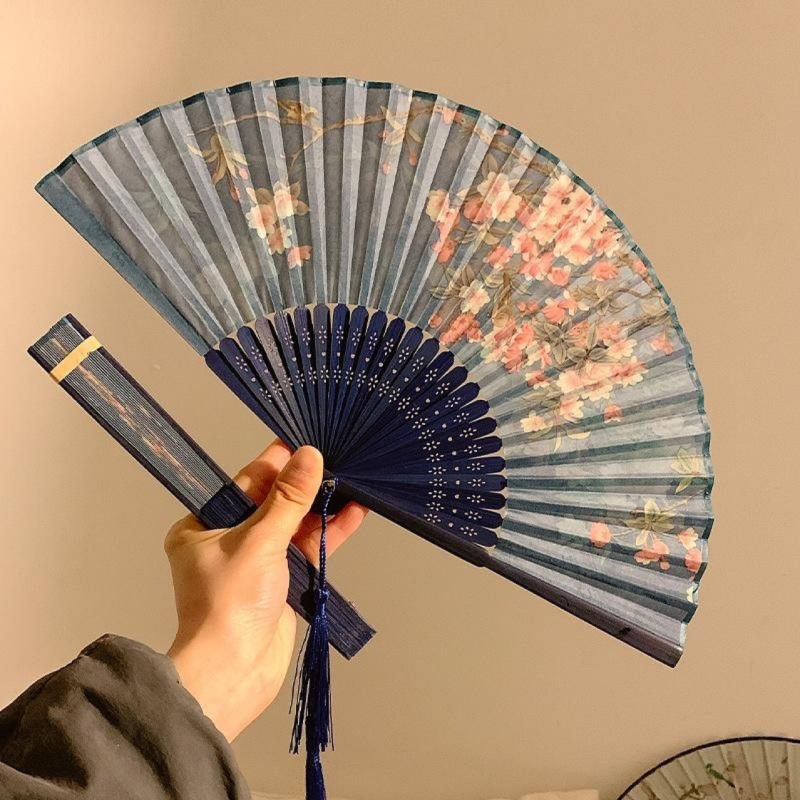 Evantai din bambus în stil antic chinezesc, imprimare și vopsire, stil chinezesc, articol 742621899994