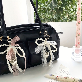 Pitsist lips telefoni kaelakee – käsitöö, helmestest ja pärlitest, südamekujuline võtmehoidja