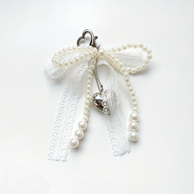 Pitsist lips telefoni kaelakee – käsitöö, helmestest ja pärlitest, südamekujuline võtmehoidja