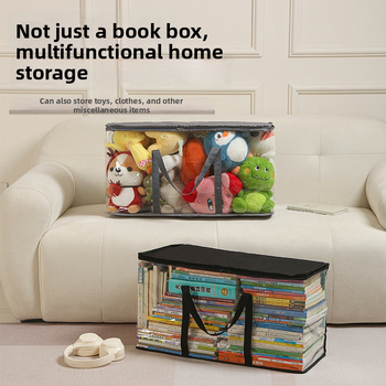 Audinio laikymo krepšys su PVC danga, sulankstomas ir nešiojamas, 80 L talpa, tinkama knygoms, žurnalams ir kitiems daiktams.