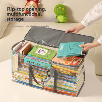 Audinio laikymo krepšys su PVC danga, sulankstomas ir nešiojamas, 80 L talpa, tinkama knygoms, žurnalams ir kitiems daiktams.