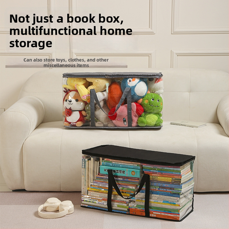 Audinio laikymo krepšys su PVC danga, sulankstomas ir nešiojamas, 80 L talpa, tinkama knygoms, žurnalams ir kitiems daiktams.