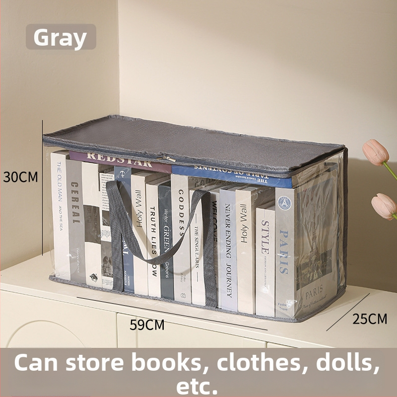 Audinio laikymo krepšys su PVC danga, sulankstomas ir nešiojamas, 80 L talpa, tinkama knygoms, žurnalams ir kitiems daiktams.