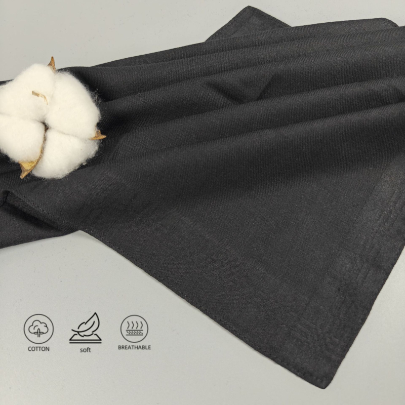 Kabatlakatiņš no česanā kokvilnas Jacquard auduma – kāzu dāvana, izsmalcināts dizains, 18 g, logotipa drukāšana pieejama