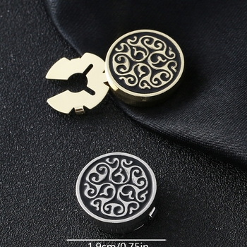 Vyriniai apykaklių manžetės iš lydinio, geometrinės formos, elektroplakavimo paviršius, kristalai