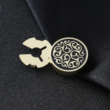 Vyriniai apykaklių manžetės iš lydinio, geometrinės formos, elektroplakavimo paviršius, kristalai