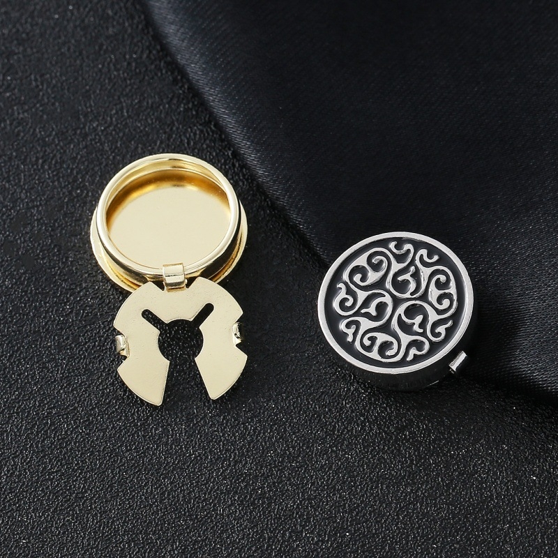 Vyriniai apykaklių manžetės iš lydinio, geometrinės formos, elektroplakavimo paviršius, kristalai