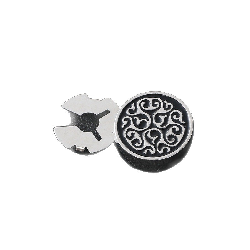 Vyriniai apykaklių manžetės iš lydinio, geometrinės formos, elektroplakavimo paviršius, kristalai