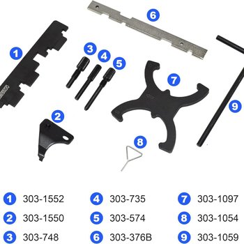 Automobilių variklio laikmačio įrankių rinkinys Ford/Volvo/Mazda Mondeo 1.5T/1.6T — lydinio plienas, specialus įrankis auto remonto darbams