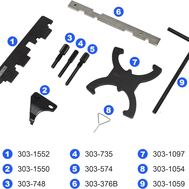 Automobilių variklio laikmačio įrankių rinkinys Ford/Volvo/Mazda Mondeo 1.5T/1.6T — lydinio plienas, specialus įrankis auto remonto darbams