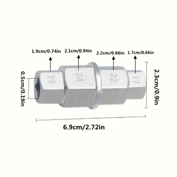 Торцев ключ за предното колело на мотоциклета - карбонова стомана, ръчен инструмент