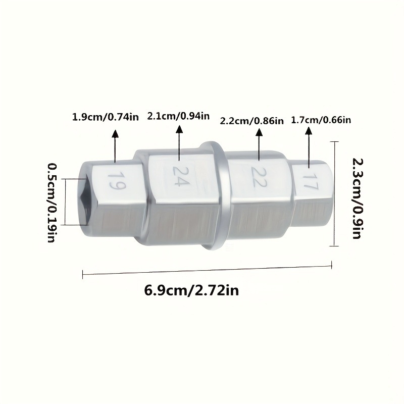 Торцев ключ за предното колело на мотоциклета - карбонова стомана, ръчен инструмент
