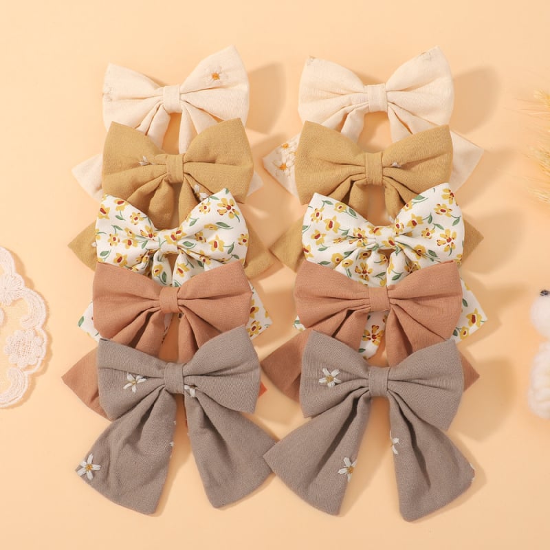 Vaikų plaukų segtukas su spausdinta kasėle, audinio medžiaga, rankų darbo