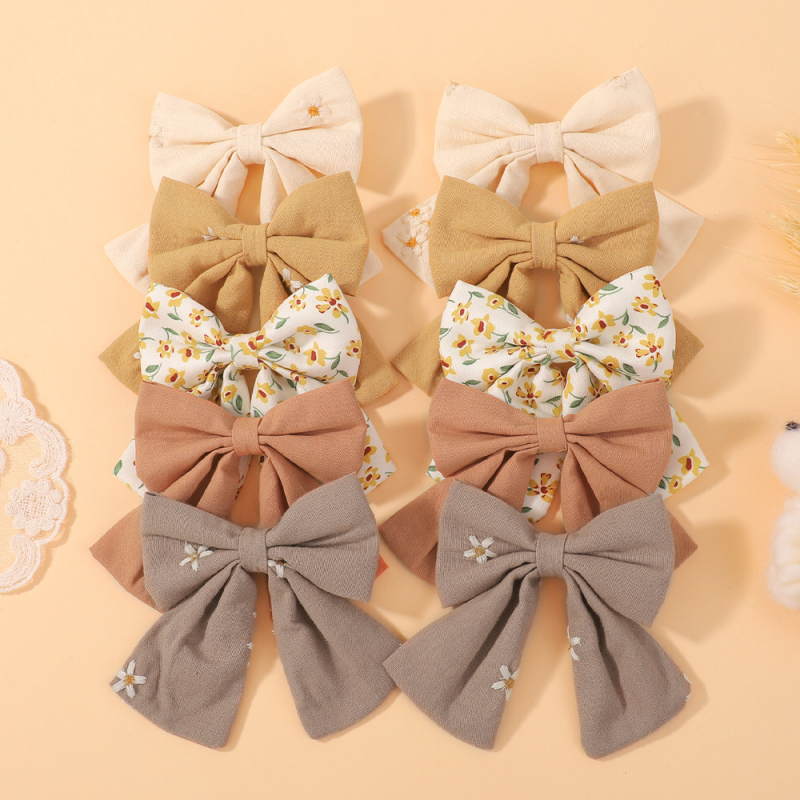 Vaikų plaukų segtukas su spausdinta kasėle, audinio medžiaga, rankų darbo