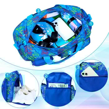 CCJPX Keresztpántos utazótáska gyerekeknek, <20L, poliészter, légáteresztő, vízálló, kopásálló, anime mintázat